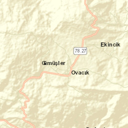 Ovacık İlçesi Street Map