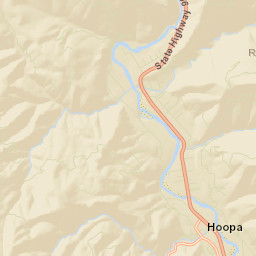 Hoopa California Street Map