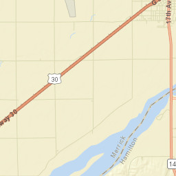 Lincoln Highway Central City NE Street Map