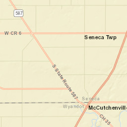 McCutchenville Ohio Street Map