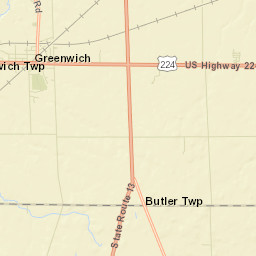 Greenwich Ohio Street Map