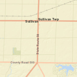 Sullivan Ohio Street Map