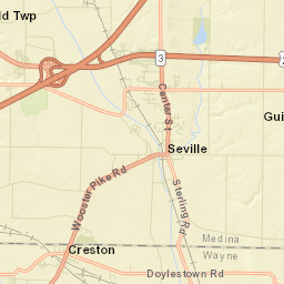 Seville Ohio Street Map