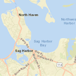 Sag Harbor New York Street Map