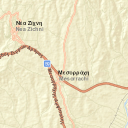Néa Zíchni Street Map