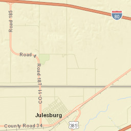 Julesburg Colorado Street Map