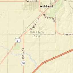 22500-22730 Country Club Road, Ashland Street Map