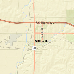 Red Oak Street Map