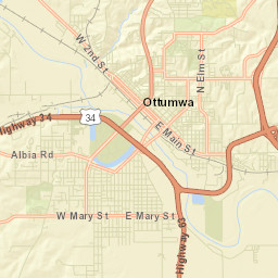 100-198 South Wapello Street, Ottumwa Street Map