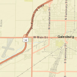 Galesburg Street Map