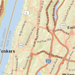 Yonkers New York Street Map