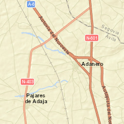 Adanero Street Map