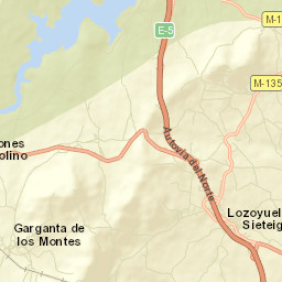 Garganta de los Montes Street Map