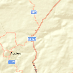 Aggius Street Map