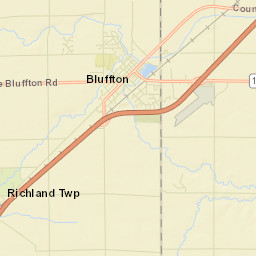 Bluffton Ohio Street Map