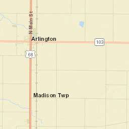 Arlington Ohio Street Map