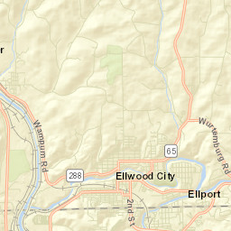 Ellwood City Street Map
