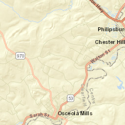 Osceola Mills Street Map