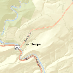Jim Thorpe Street Map