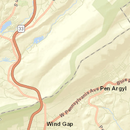 Pen Argyl Street Map