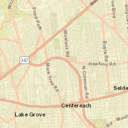 Terryville New York Street Map