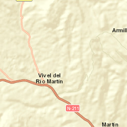 Vivel del Río Martín Street Map