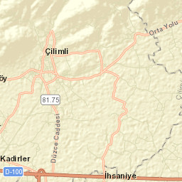 Çilimli İlçesi Street Map