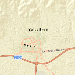 Merzifon İlçesi Street Map
