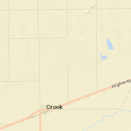 Crook Colorado Street Map