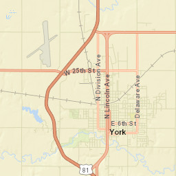 York County Street Map