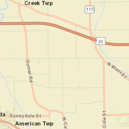 Gomer Ohio Street Map