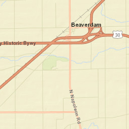 Beaverdam Ohio Street Map