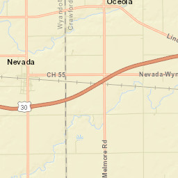 Oceola Ohio Street Map