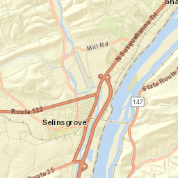 Selinsgrove Street Map