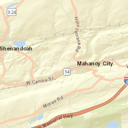 98 Pennsylvania 54, Mahanoy City, PA Street Map