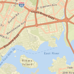 West Farms New York Street Map