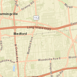 Patchogue Highlands New York Street Map