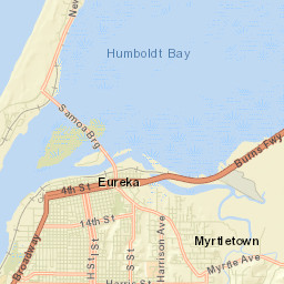 Myrtletown California Street Map