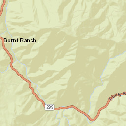 Burnt Ranch California Street Map