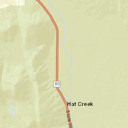 Hat Creek California Street Map