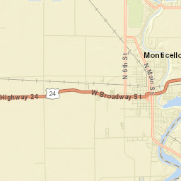 Monticello Street Map