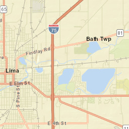 Lima Ohio Street Map