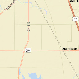 Harpster Ohio Street Map
