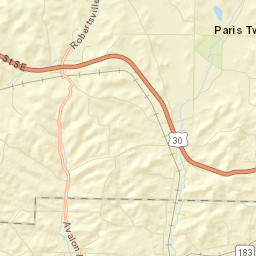 Robertsville Ohio Street Map