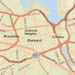 Woodside Houses New York Street Map