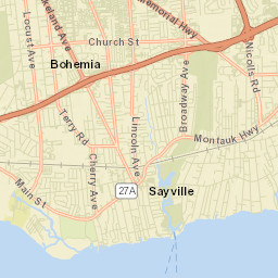 West Sayville New York Street Map