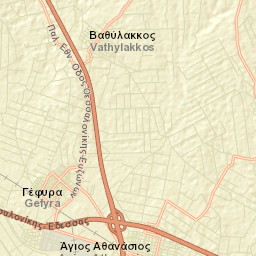 Vathýlakkos Street Map