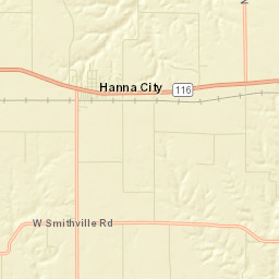 Hanna City Street Map