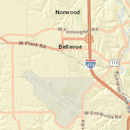 Bellevue Street Map