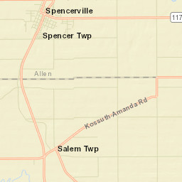 Spencerville Ohio Street Map